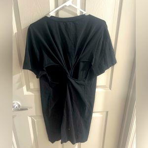 Lush brand T-Shirt dress with back cutout and front pocket - L